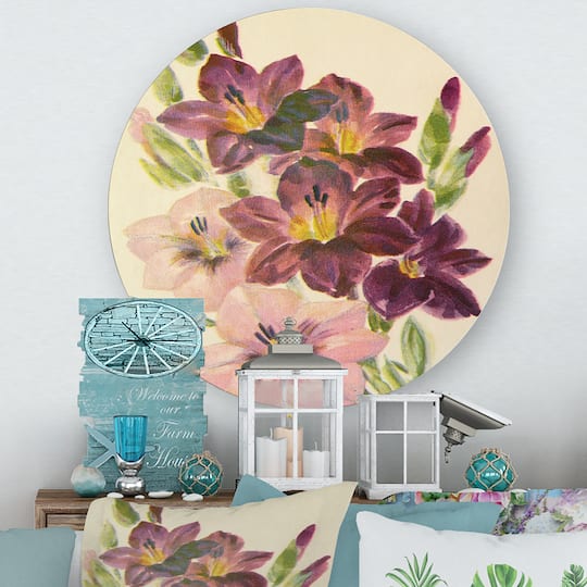 Designart - Retro Light and Dark Pink Gladiolus